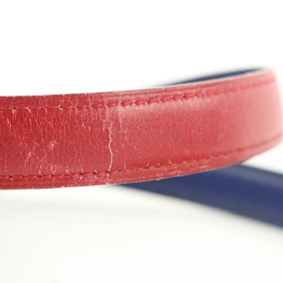 Hermès 18mm Red x Navy x Gold Reversible H Logo Be